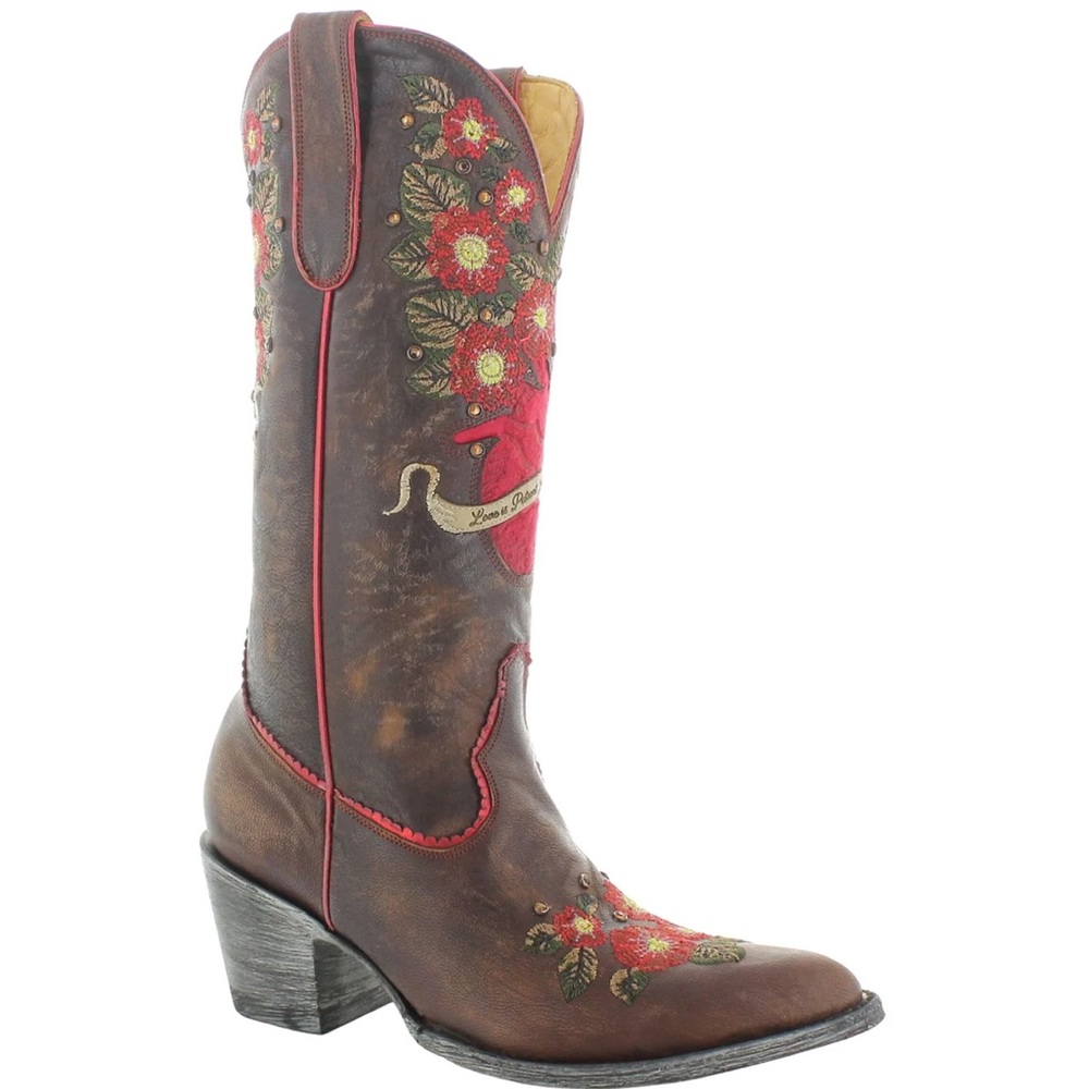 Old gringo eternal boots velvet heart embroidery flowers lovers RTL $725 NIB 7.5 - Picture 6 of 8